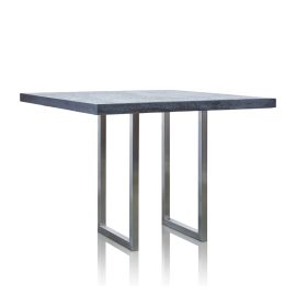 GRC Square Bar Table (Large in Black Gloss - with Stainless Steel Base