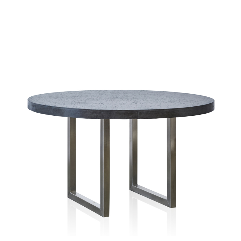 Grc Round Dining Table In Black Gloss, Stainless Steel Round Table Perth