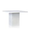 GRC Square Bar Table in White Gloss - with GRC Base
