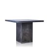 GRC Square Bar Table in Black Gloss - with GRC Base