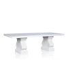 GRC Dining Table in White Gloss- with GRC Base  - Small