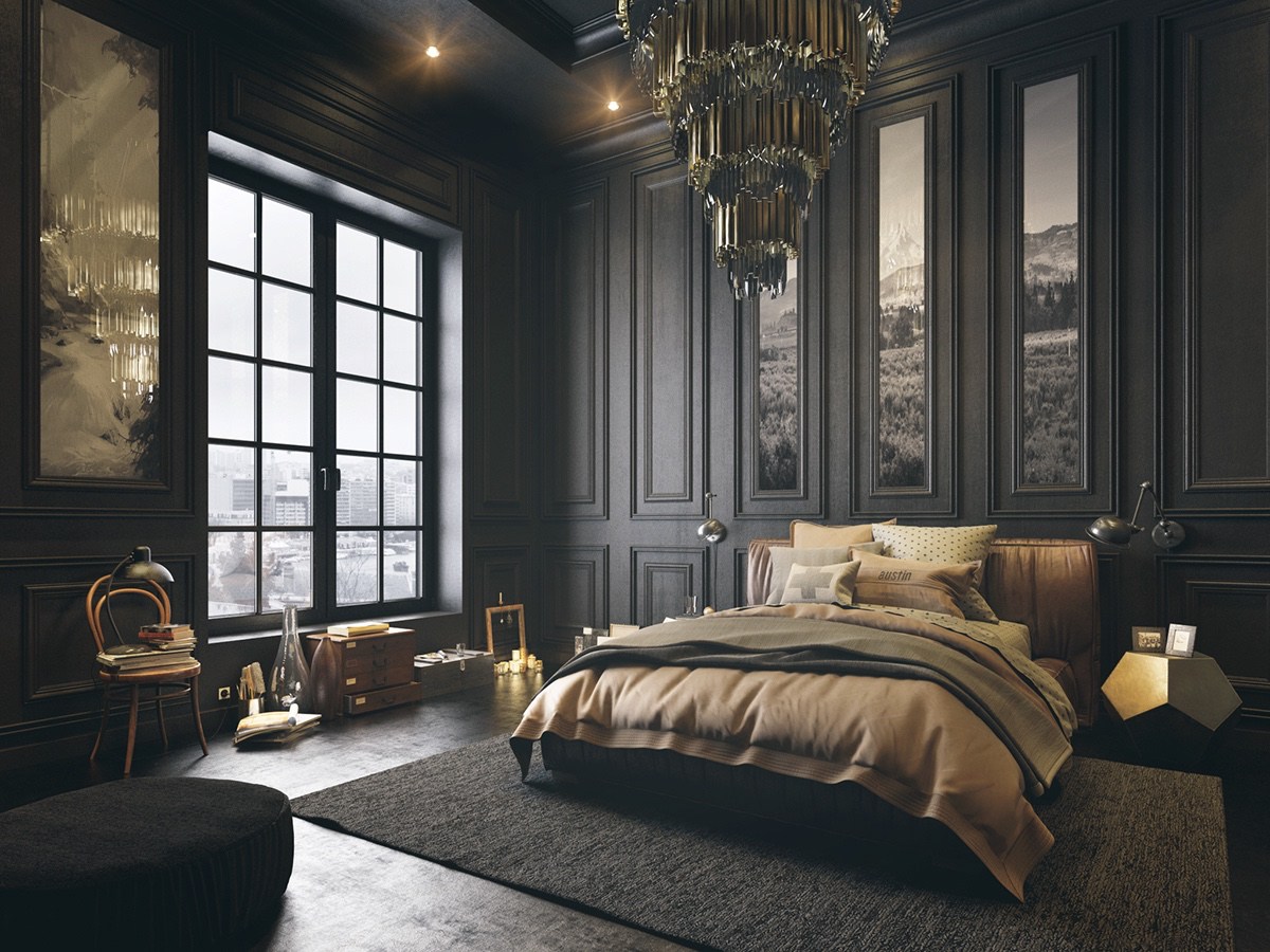 design ideas for bedrooms with dark furniture
